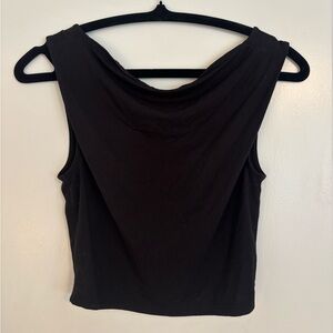 Free People Black Cropped Tank Reversible
